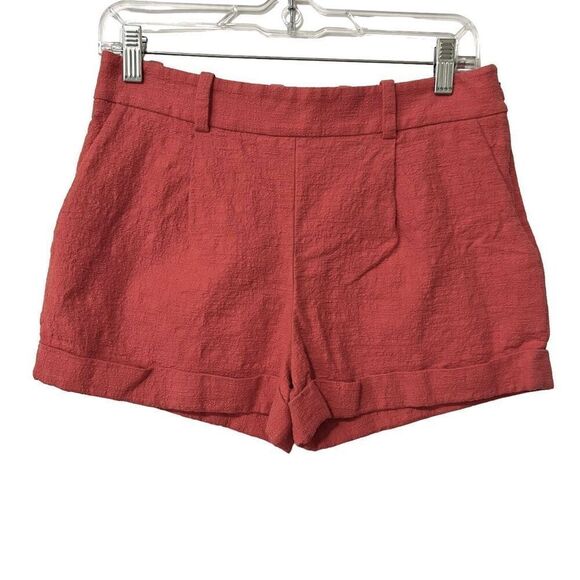 Diane Von Furstenberg Chino Style Shorts Deep Pink Mid-Rise Sz Small The Gillian - Picture 2 of 13